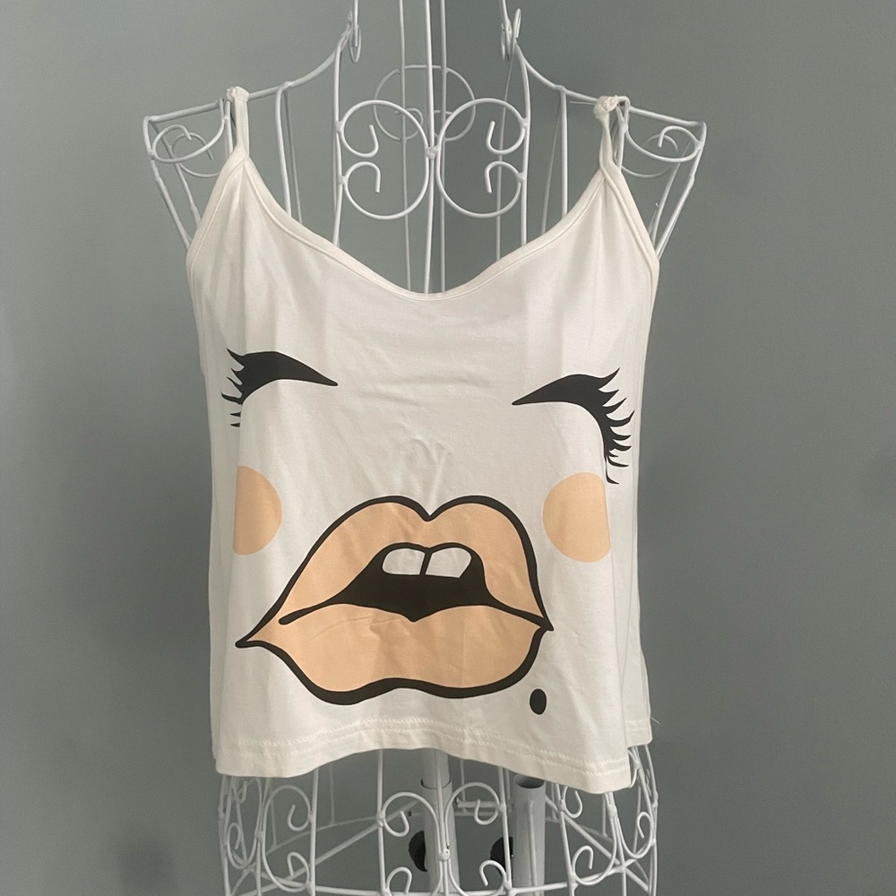 Cropped Crop Top Tank Short Cutoff Belly Short Muscle Shirt Workout XS